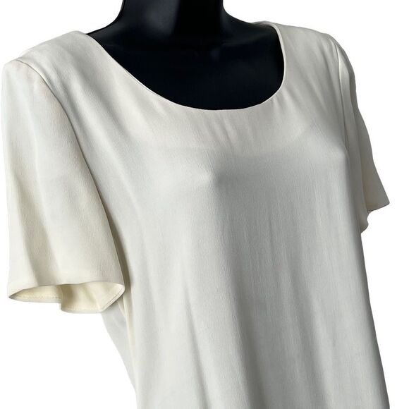 Vtg 80s 90s Pleated Maxi Dress Drop Waist Donna Ricco Ivory Preppy Ankle 4 XS - Picture 12 of 15